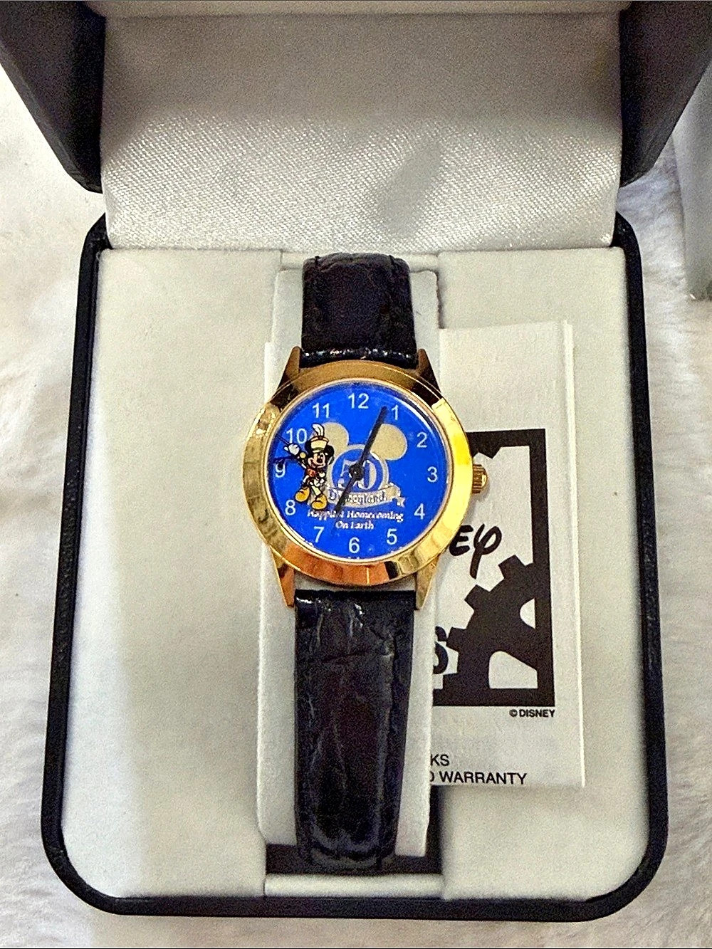 Disney 50th Anniversary Mickey Mouse watch Gold-Tone Mickey Mouse Watch New